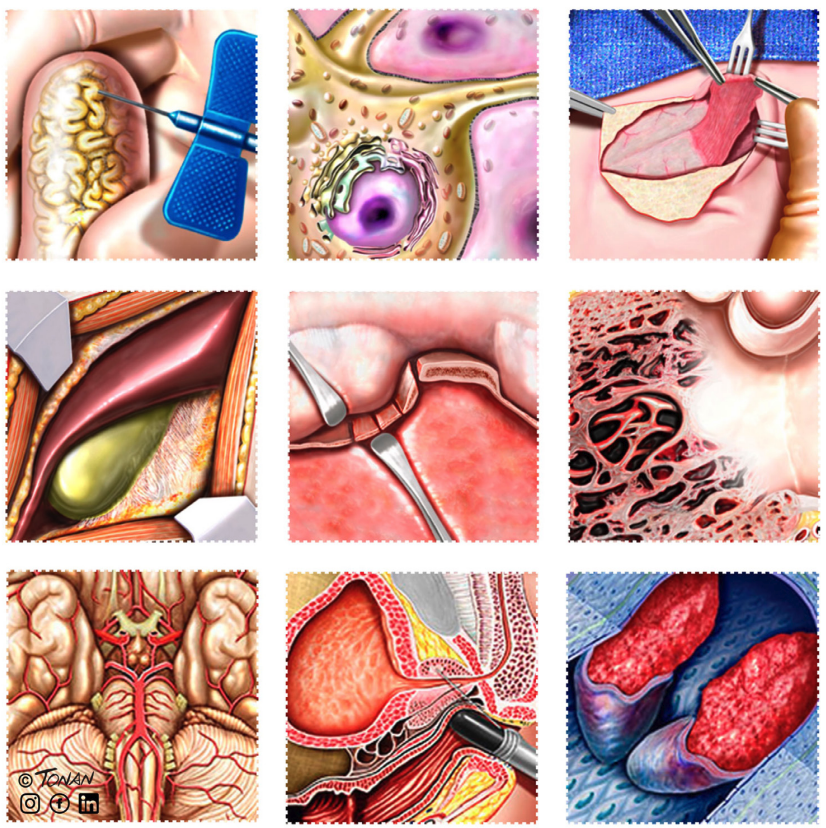 home a collage of pictures of a person with a toothbrush